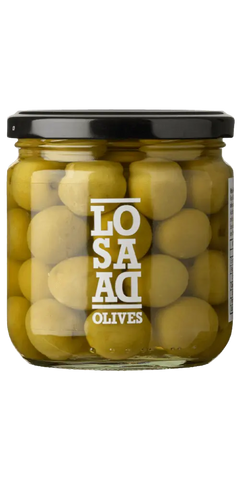 Spanien grüne Oliven mit Stein Aceitunas Losada - Aceituna Manzanilla 355 g im Glas 
