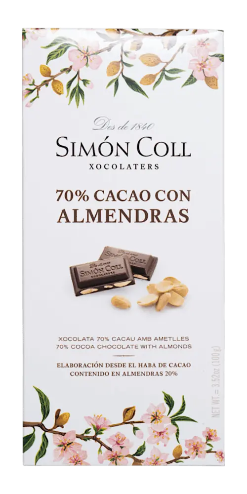 Simón Coll - Chocolate 70 % Cacao con Almendras