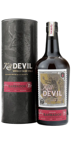 Barbados Rum Hunter Laing Kill Devil - Barbados 21 Jahre 700ml Flasche + Box 51,3%