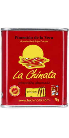 Spanien scharfes geräuchertes Paprikapulver La Chinata Pimentón Ahumado Picante 70g Dose