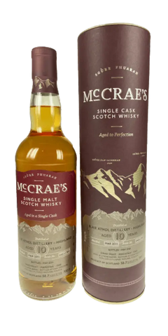 Schottland Highland Single Malt Whisky McCrae´s - Blair Athol - 10 Jahre 700ml Flasche + Box 58,7%