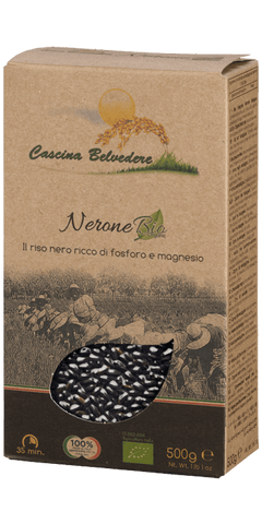 Italien Bianzè schwarzer Risotto Cascina Belvedere - Riso integrale Nerone - Bio 500g