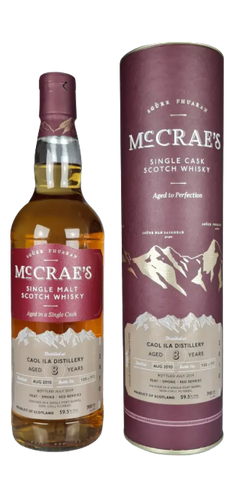 Schottland Islay Single Malt Whisky McCrae´s - Caol Ila - 8 Jahre 700ml Flasche + Tube 59,5%