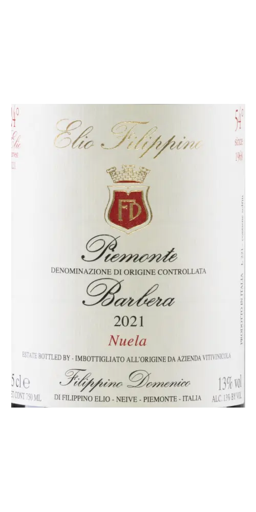 Elio Filippino - Barbera Piemonte Nuela