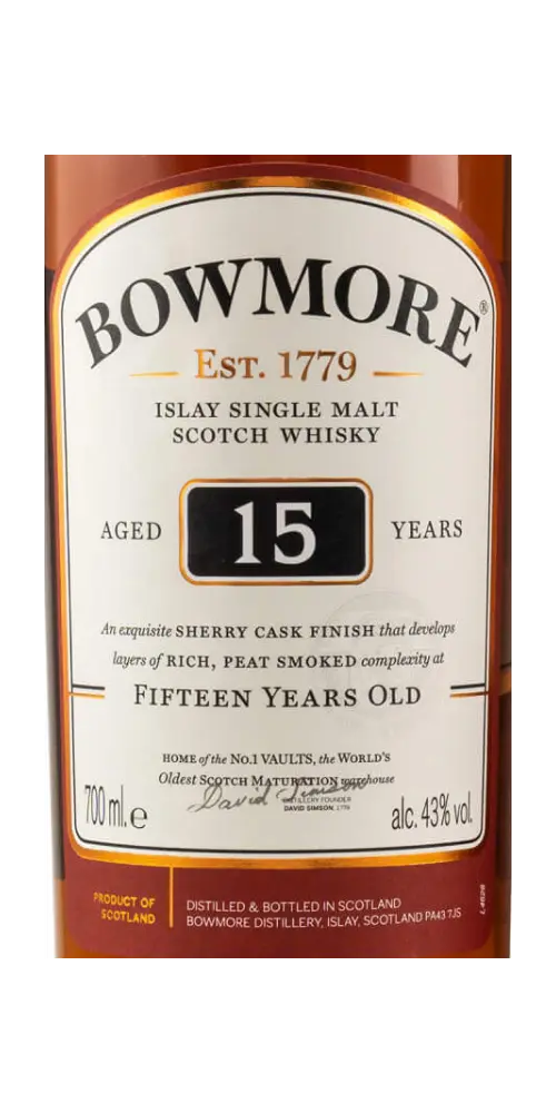 Bowmore 15 Jahre - Sherry Cask Finish (Box)