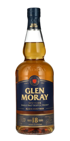 Schottland Speyside Single Malt Whisky Glen Moray 18 Jahre 700ml Flasche 47,2%