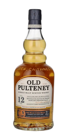 Schottland Highland Single Malt Whisky Old Pulteney 12 Jahre 700ml Flasche 40%