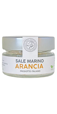 Italien Sizilien Meersalz mit Orange Patrizia Feinkost - Sale Marino Arancia 100g Glas