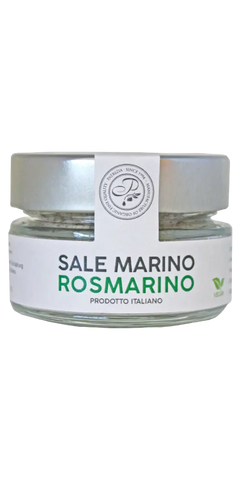 Italien Sizilien Meersalz mit Rosmarin Patrizia Feinkost - Sale Marino Rosmarino 100g Glas